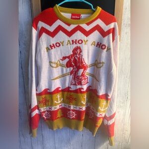 Captain Morgan Christmas Sweater Ahoy Ahoy Ahoy Size M